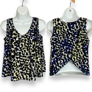 5 for $25! Last Chance!‎ Miss Selfridge Tank Top Tulip Open Back Animal Print